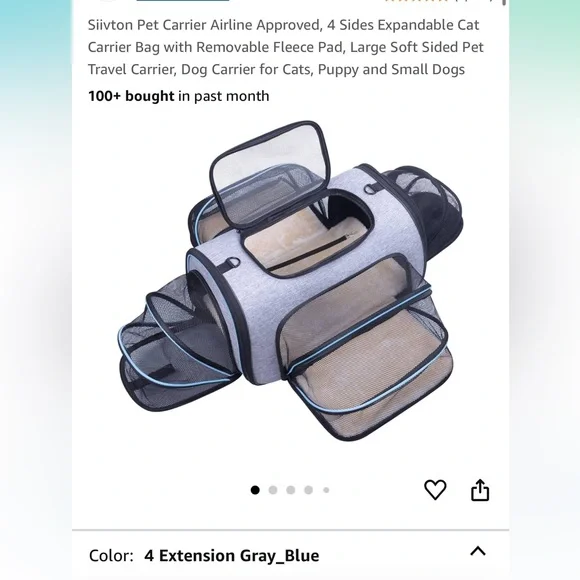 Siivton Large Pet Carrier - Picture 6 of 9